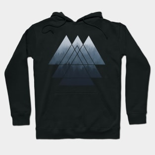 Geometric Misty Mountainside Hoodie